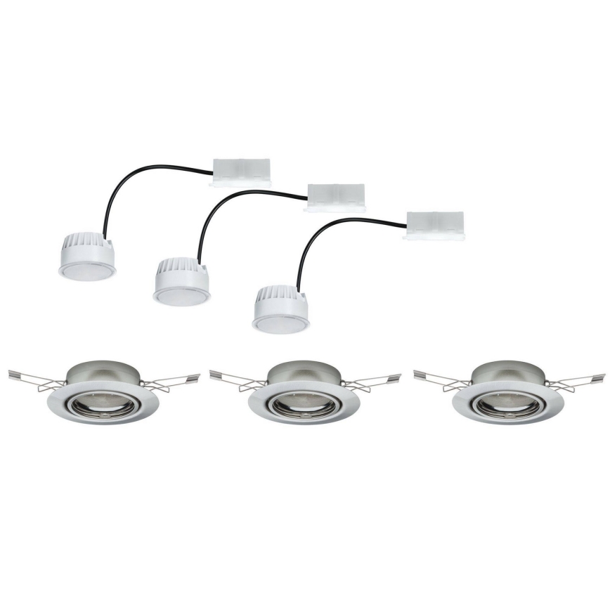 Paulmann - TIP 3974 - CONJUNTO 3xLED/4,9W Luz embutida COIN 230V