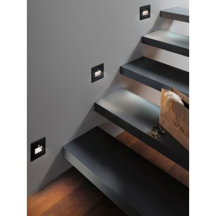 Paulmann  93135 - LED/1,2W Iluminação de escada com sensor EDGE 230V preto