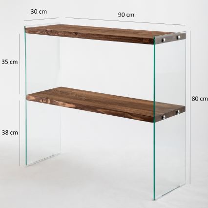 Peça de prateleira VENEDIK 80x90 cm pinho/transparente
