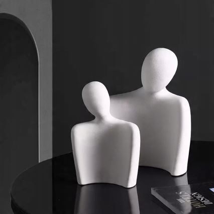 Peça decorativa de mesa 20x5,5x14,5 cm branca
