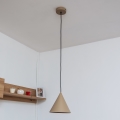 Pendente com cabo ETNA 1x E27/15W/230V, diâmetro 18,5 cm, bege