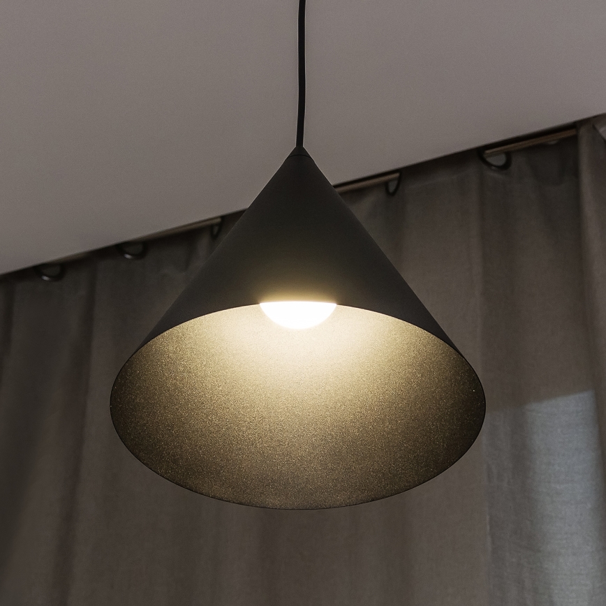 Pendente com cabo ETNA 1xE27/15W/230V Ø 25 cm preto