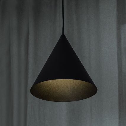 Pendente com cabo ETNA 1xE27/15W/230V Ø 25 cm preto