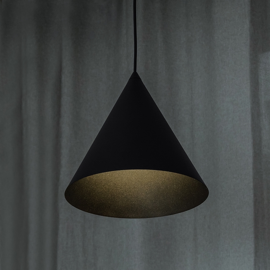 Pendente com cabo ETNA 1xE27/15W/230V Ø 25 cm preto