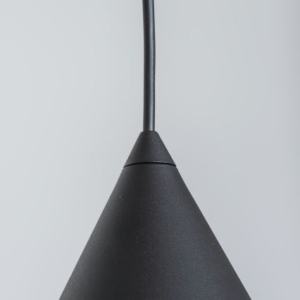 Pendente com cabo ETNA 1xE27/15W/230V Ø 25 cm preto