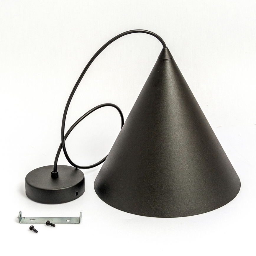 Pendente com cabo ETNA 1xE27/15W/230V Ø 25 cm preto
