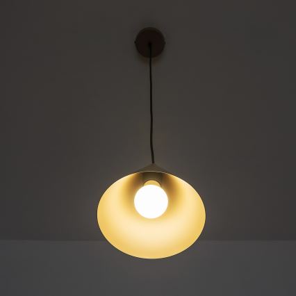 Pendente com cabo ETNA II 1x E27/15W/230V, diâmetro 18,5 cm, bege