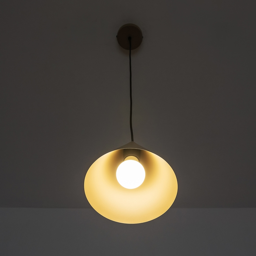 Pendente com cabo ETNA II 1x E27/15W/230V, diâmetro 18,5 cm, bege
