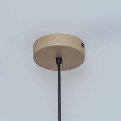 Pendente com cabo ETNA II 1x E27/15W/230V, diâmetro 18,5 cm, bege