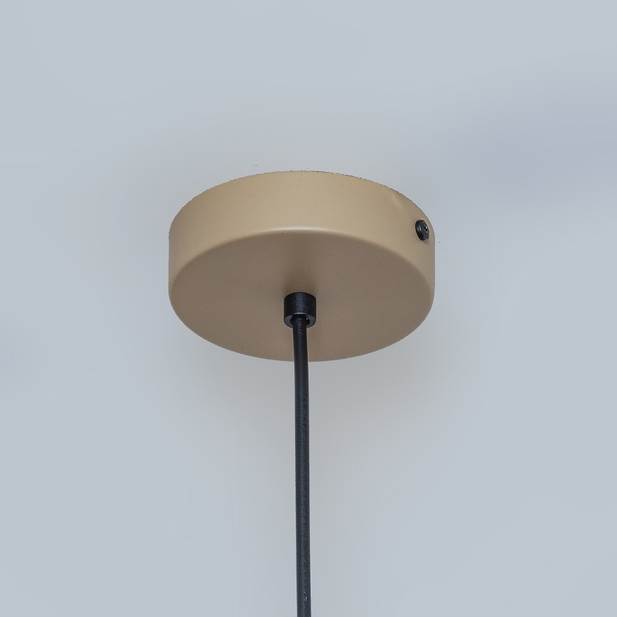 Pendente com cabo ETNA II 1x E27/15W/230V, diâmetro 18,5 cm, bege