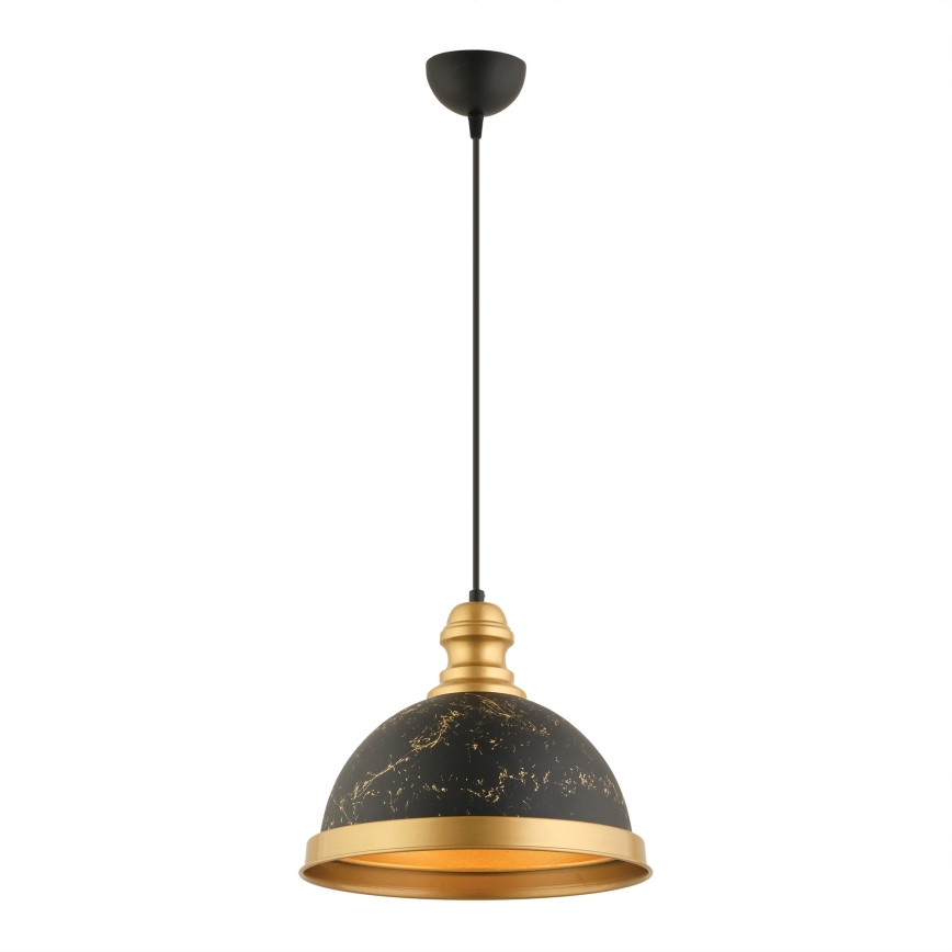 Pendente com cabo MONZA 1xE27/40W/230V, diâmetro 29 cm, preto/bronze