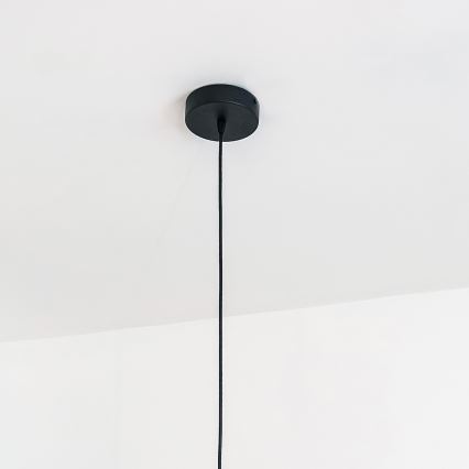 Pendente com cabo VESPER 1x E27, 15 W, 230 V, Ø 30 cm, preto/dourado