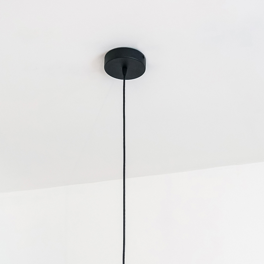 Pendente com cabo VESPER 1x E27, 15 W, 230 V, Ø 30 cm, preto/dourado