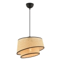 Pendente em cabo BARETTE 1xE27/60W/230V bege/preto