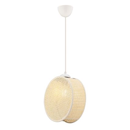 Pendente em cabo DRUM 1xE27/60W/230V cor creme