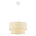 Pendente em cabo ECHO 1xE27/60W/230V creme