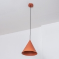 Pendente em cabo ETNA 1xE27/15W/230V diâmetro 18,5 cm laranja
