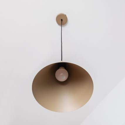Pendente em cabo ETNA 1xE27/15W/230V, diâmetro 25 cm, bege