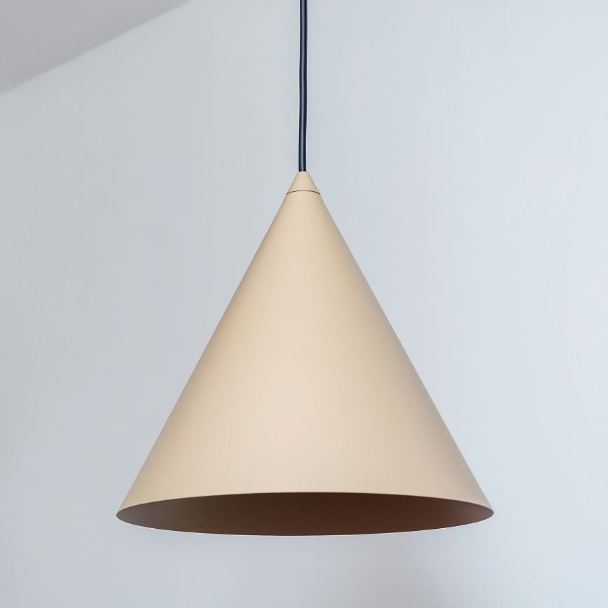 Pendente em cabo ETNA 1xE27/15W/230V, diâmetro 25 cm, bege