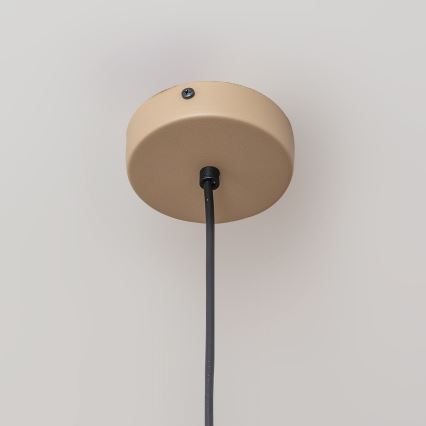 Pendente em cabo ETNA 1xE27/15W/230V, diâmetro 25 cm, bege