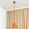 Pendente em cabo ETNA 1xE27/15W/230V Ø 25 cm laranja