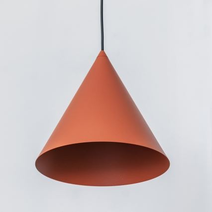 Pendente em cabo ETNA 1xE27/15W/230V Ø 25 cm laranja