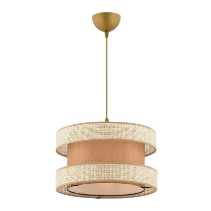 Pendente em cabo HALO 1xE27/60W/230V bege/creme