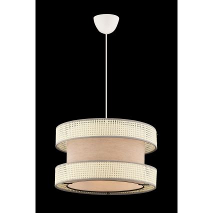 Pendente em cabo HALO 1xE27/60W/230V bege/creme