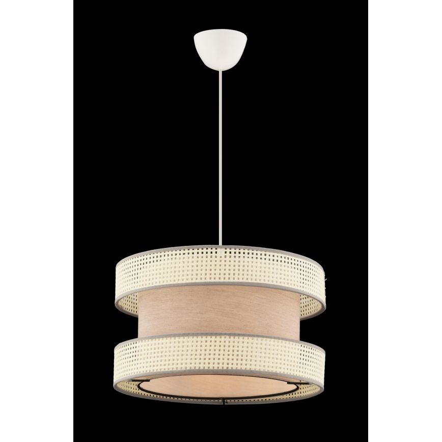 Pendente em cabo HALO 1xE27/60W/230V bege/creme