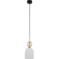 Pendente em cabo SOPHIA 1xE14/10W/230V preto/bege fumê/branco