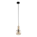 Pendente em cabo SOPHIA 1xE14/10W/230V preto/bege fumê