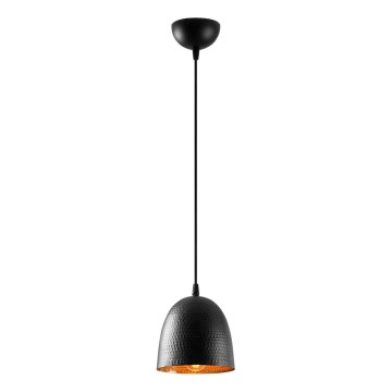 Pendente em cabo TATTOO 1xE27/40W/230V Ø 16 cm preto