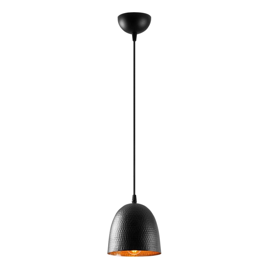 Pendente em cabo TATTOO 1xE27/40W/230V Ø 16 cm preto