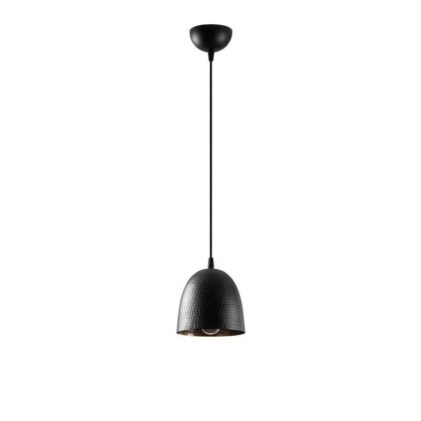 Pendente em cabo TATTOO 1xE27/40W/230V Ø 16 cm preto
