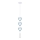 Pendente infantil com cabo HETS 1xE27/20W/230V azul/branco