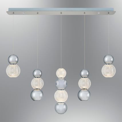 Pendente LED CREMONA LED/27W/230V 3000K cromado mate