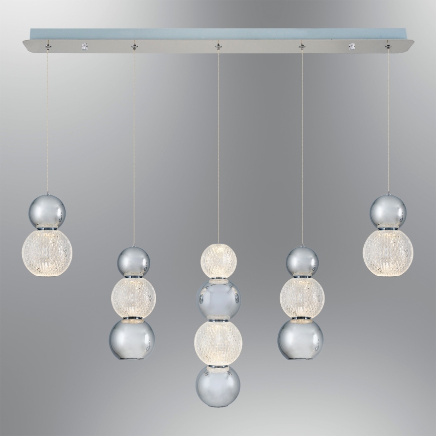 Pendente LED CREMONA LED/27W/230V 3000K cromado mate