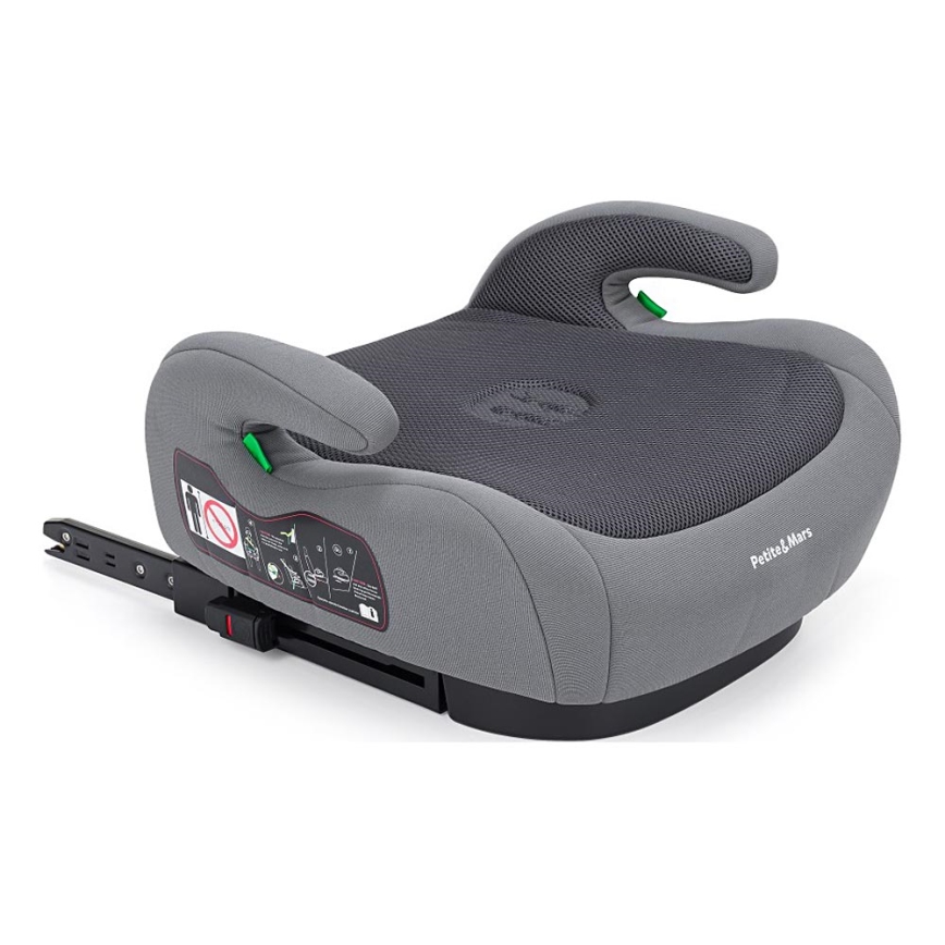 PETITE&MARS - Assento de elevação para automóvel OPTIMUS PRO i-Tamanho 125-150 cm (22-36 kg) cinzento