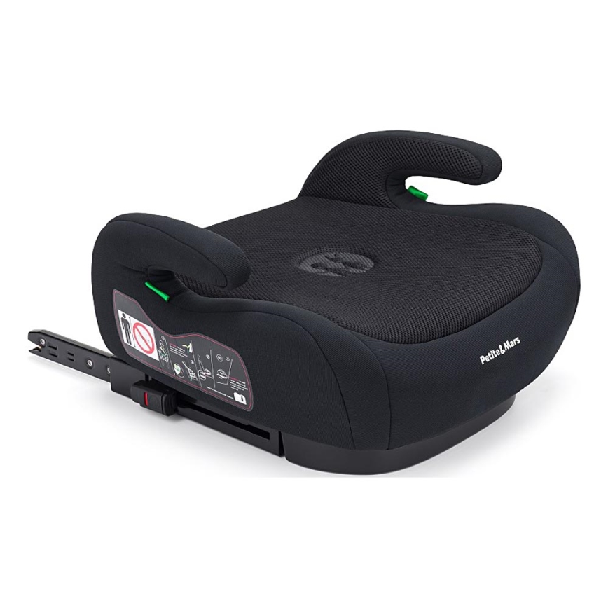 PETITE&MARS - Assento de elevação para automóvel OPTIMUS PRO i-Tamanho 125-150 cm (22-36 kg) preto