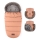 PETITE&MARS - Conjunto de saco de bebé 4 em 1 COMFY + manoplas para carrinho FURRY Pastel Peach