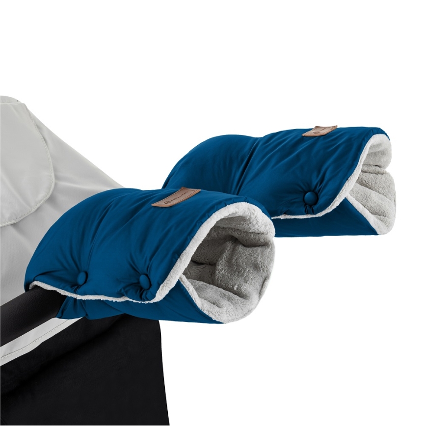PETITE&MARS - CONJUNTO Protetor para pés para bebé 3em1 JIBOT + protetor para mãos para carrinho de passeio azul