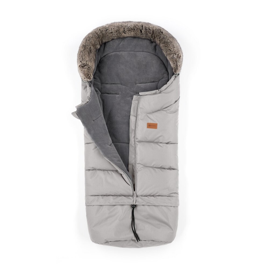 PETITE&MARS-CONJUNTO Saco-cama 4 em 1 ARCTIC + protetor para mãos para carrinho de passeio FURRY Champagne Shower