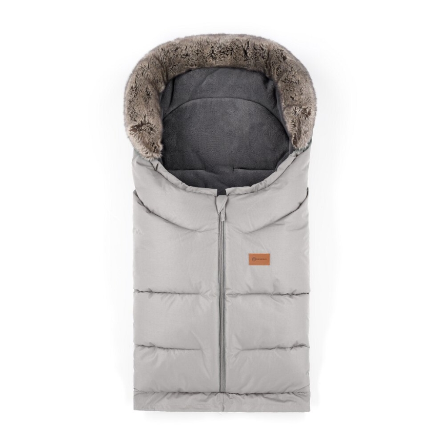 PETITE&MARS-CONJUNTO Saco-cama 4 em 1 ARCTIC + protetor para mãos para carrinho de passeio FURRY Champagne Shower