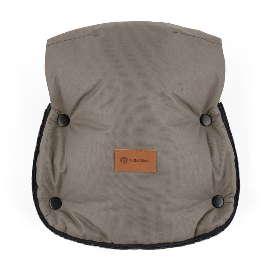 PETITE&MARS - CONJUNTO Saco-cama 4 em 1 ARCTIC + protetor para mãos para carrinho de passeio FURRY Mocha Mousse