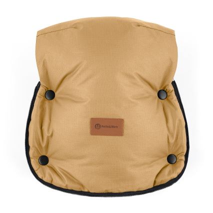 PETITE&MARS - CONJUNTO Saco-cama 4 em 1 COMFY + protetor para mãos para carrinho de passeio FURRY Elegant Caramel