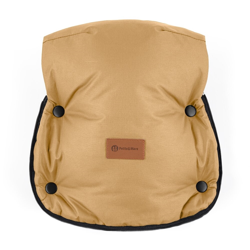 PETITE&MARS - CONJUNTO Saco-cama 4 em 1 COMFY + protetor para mãos para carrinho de passeio FURRY Elegant Caramel