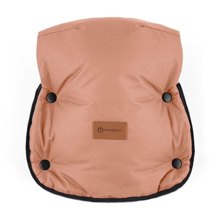PETITE&MARS - CONJUNTO Saco-cama 4 em 1 COMFY + protetor para mãos para carrinho de passeio FURRY Pastel Peach