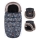 PETITE&MARS - CONJUNTO Saco-cama 4 em 1 COMFY Stylish Beauty + protetor para mãos para carrinho de passeio FURRY Forever Black
