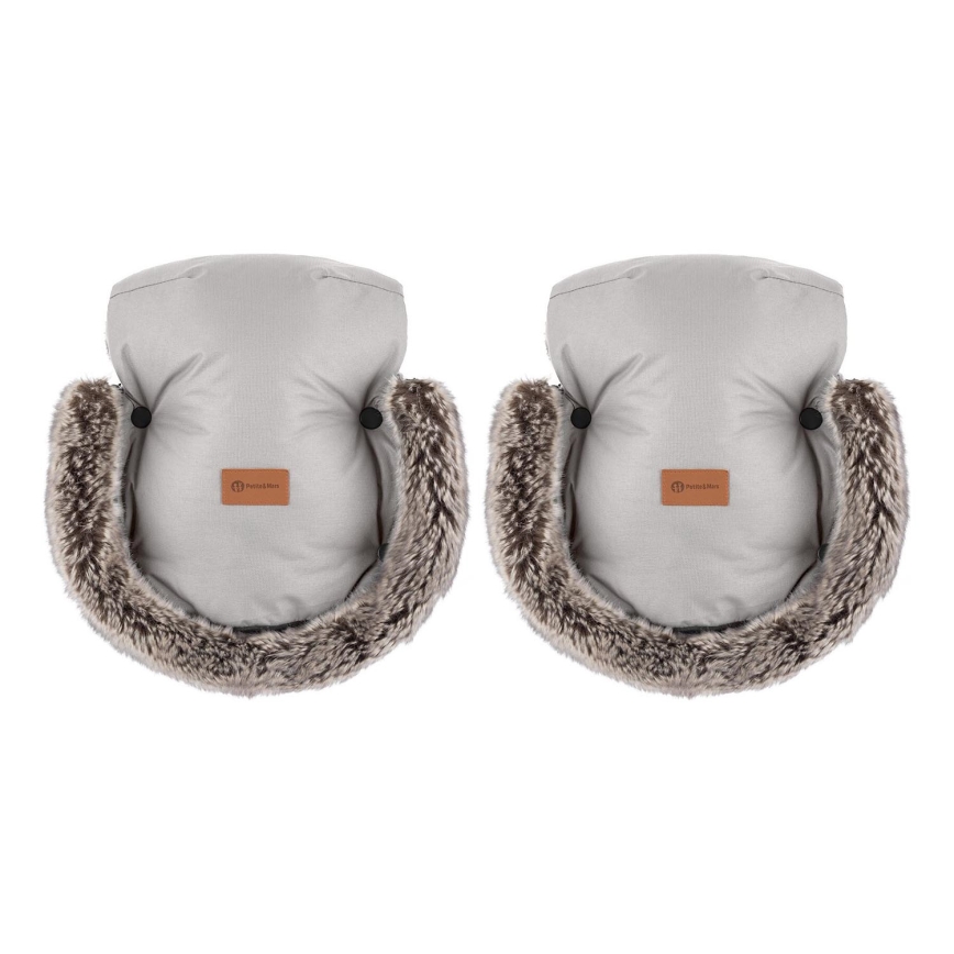 PETITE&MARS - Luvas  para carrinho de passeio FURRY Champagne Shower