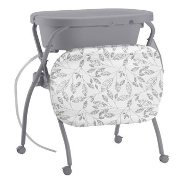 PETITE&MARS - Mesa da muda da fralda com banheira SPA 3em1 cinzento
